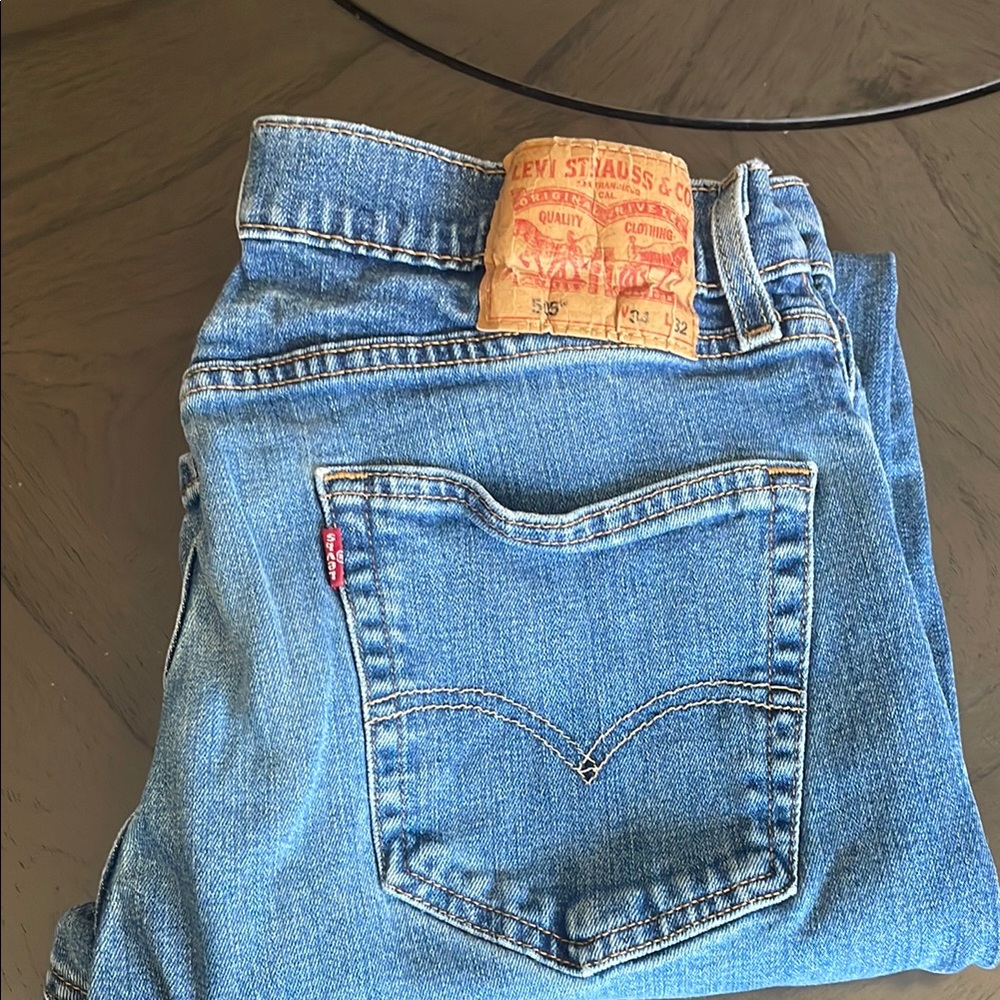 Levi's 505 Classic Blue Jeans with Signature Pocket